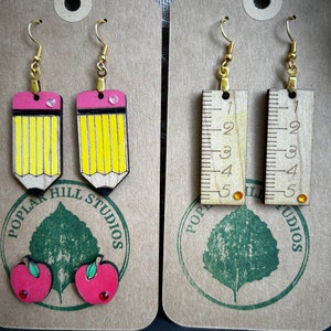 Teacher appreciation earrings, teacher earrings