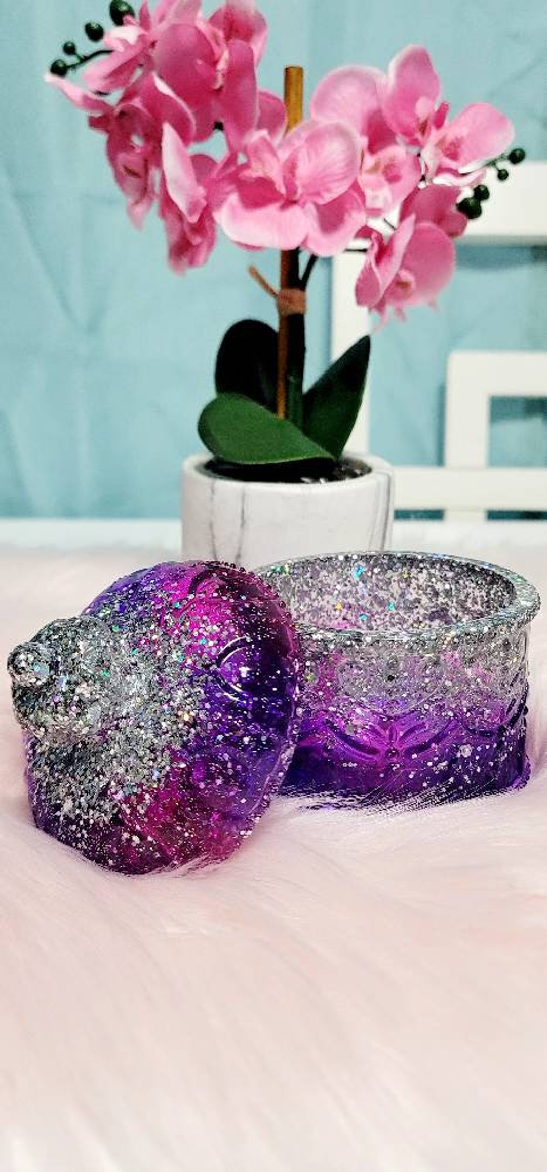 Resin Jar/ Resin Jar With Lid/ Vintage Jar/ Storage Jar /cotton Jar