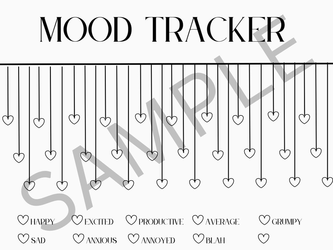 Printable Mood Tracker - Etsy
