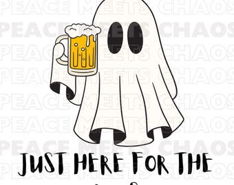Just Here for the Boos PNG download. Halloween design. Digital Download. Funny.