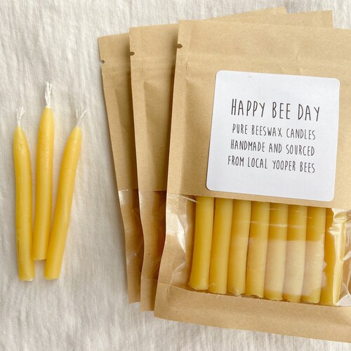 Birthday Candles Handdipped Beeswax Tall Violet Ombré Etsy