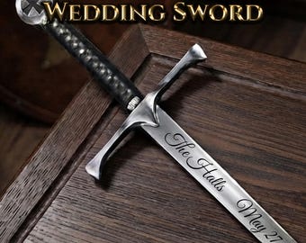 Personalized Medieval Sword, Custom Sword, Laser Engraved Medieval Sword, Gift for Him, Gift for Husband, Gift for Boyfriend, Bachelor Party