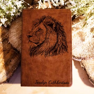 Personalize Family Bible Family Name Leather ESV Gift Wedding Anniversary Gift Personalized Gift Custom Graduation Gift Lion