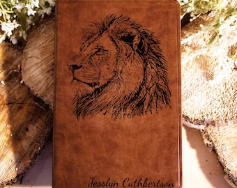 Personalize Family Bible Family Name Leather ESV Gift Wedding Anniversary Gift Personalized Gift Custom Graduation Gift Lion
