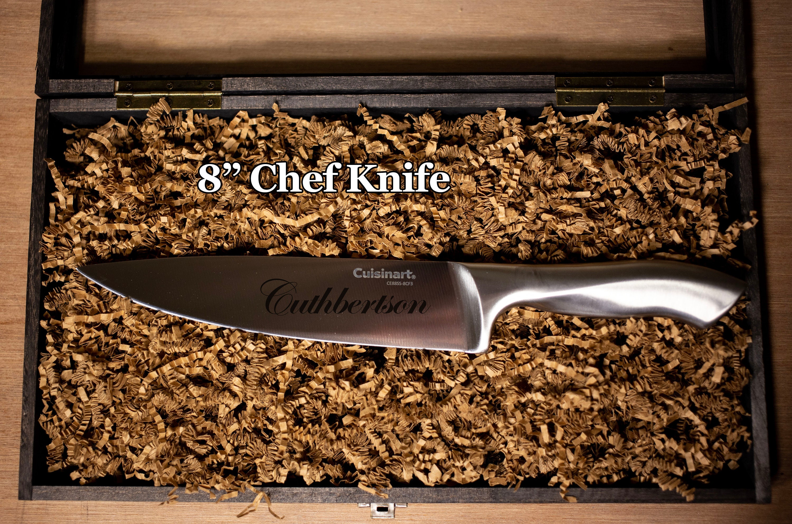 Personalized Stainless Steel Chef Knife, Family Knife, Housewarming Gift, Chef Gift, Custom Wedding Gift, Engraved Knife, Shadow Box