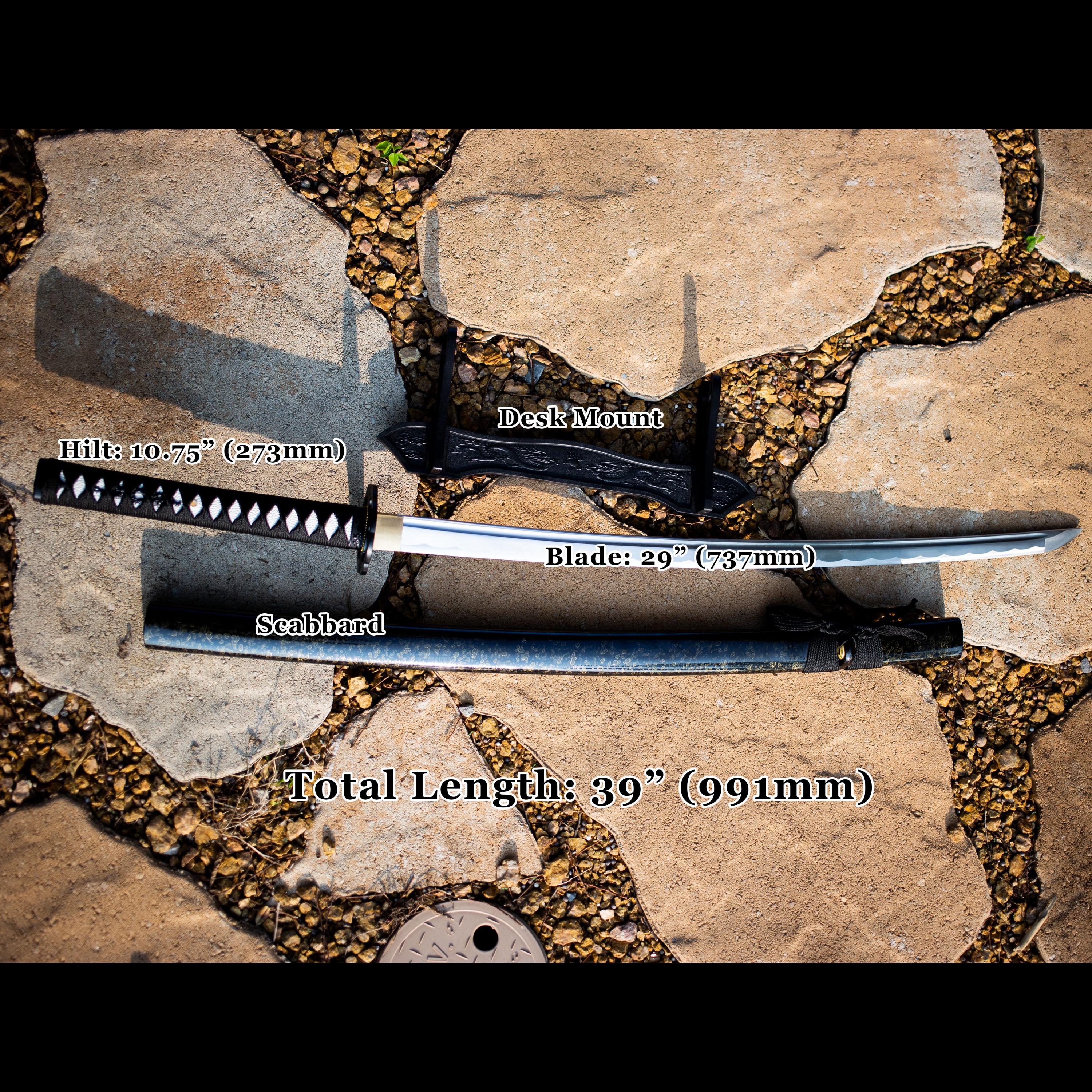 Custom Katana Samurai Sword Personalized Sword Engraved Sword Custom Japanese Sword Display Sharp Monogram with Scabbard Sheathe Desk Mount