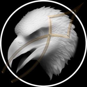 Adler Tiefe Karte 3D Münze Gravur Höhe Karte Lasergravur Amerika PNG Digitale Dateien