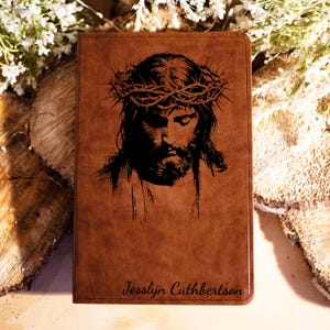 Personalize Family Bible Family Name Leather ESV Gift Wedding Anniversary Gift Personalized Custom Graduation Christ Jesus Crown of Thorns