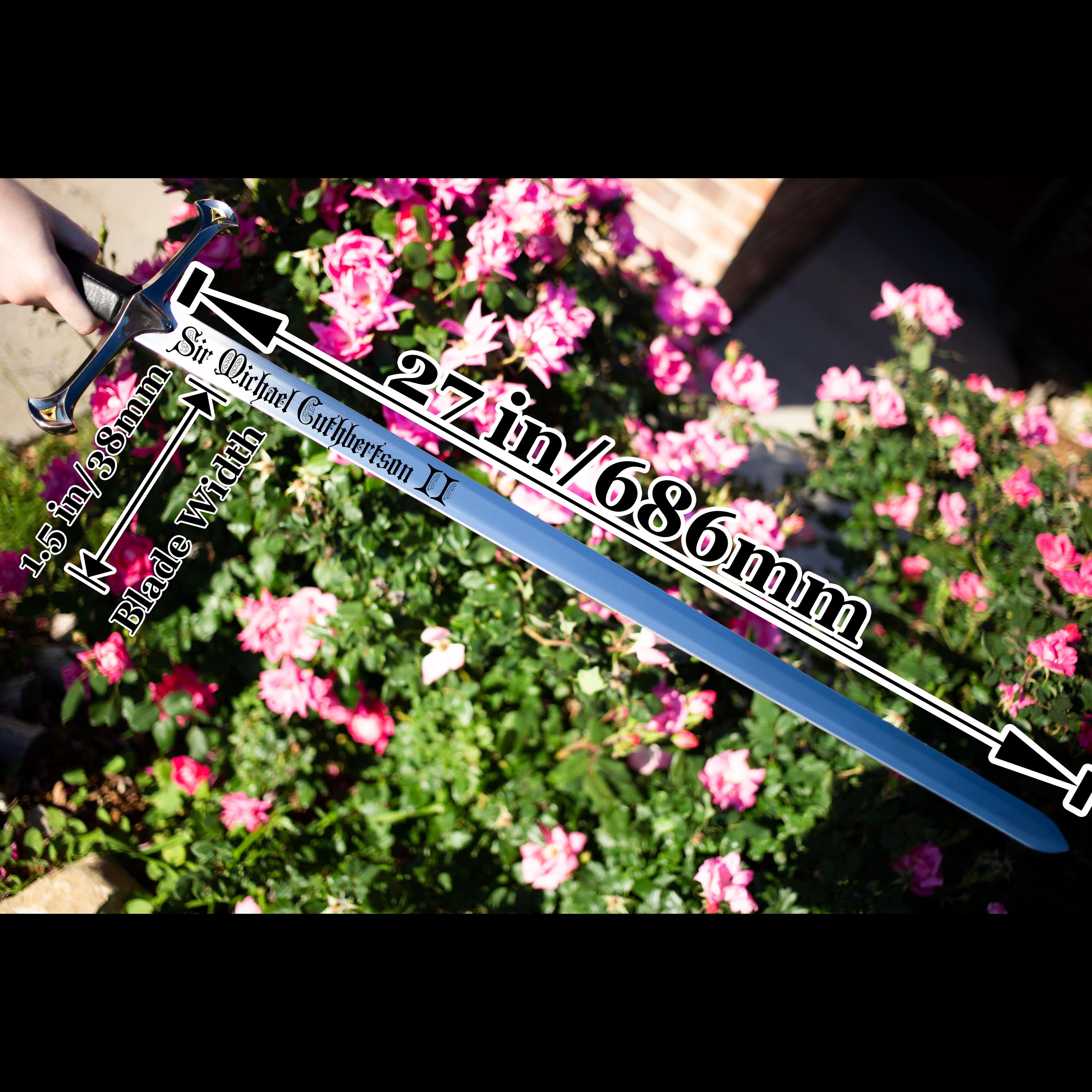 Personalized Medieval Sword, Custom Sword, Laser Engraved Medieval Sword, Gift for Him, Gift for Husband, Gift for Boyfriend, Bachelor Party
