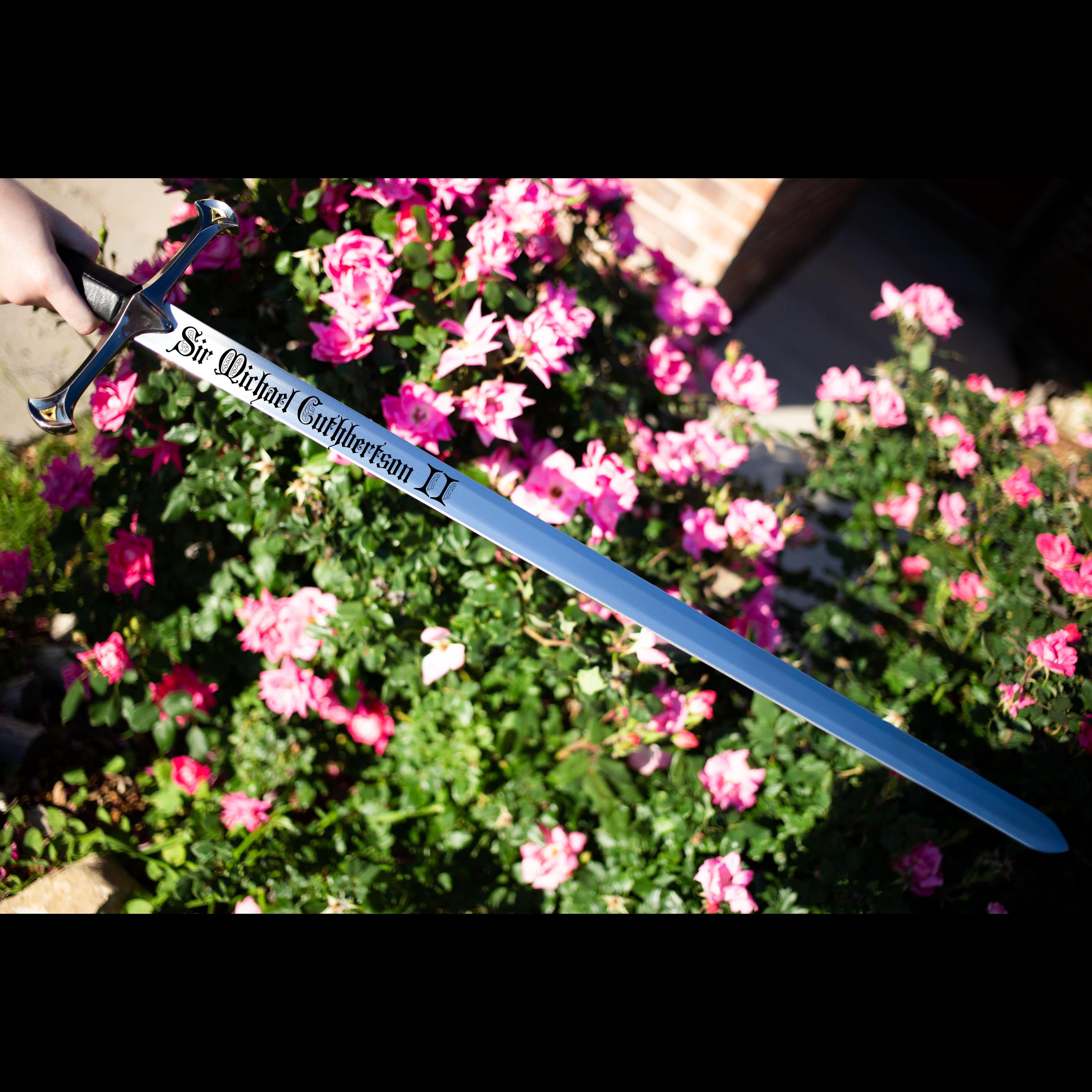 Personalized Medieval Sword, Custom Sword, Laser Engraved Medieval Sword, Gift for Him, Gift for Husband, Gift for Boyfriend, Bachelor Party
