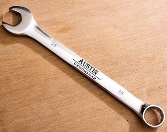 Custom Engraved Wrench Personalized Gift for Dad Gift for Groomsman Unique Tool Retirement Spanner Custom Text Mechanic Gift Gift for Him