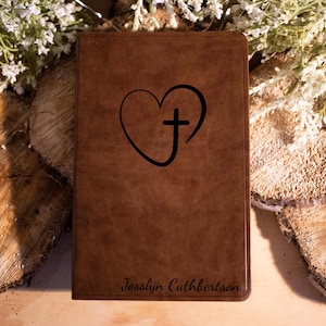 Personalize Bible Name Leather ESV Gift Wedding Anniversary Gift Personalized Baptism Gift Custom Valentines Gift Gift for Her Gift for Him