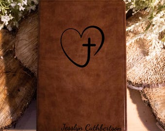 Personalize Bible Name Leather ESV Gift Wedding Anniversary Gift Personalized Baptism Gift Custom Valentines Gift Gift for Her Gift for Him