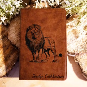 Personalize Family Bible Family Name Leather ESV Gift Wedding Anniversary Gift Personalized Gift Custom Graduation Gift Lion