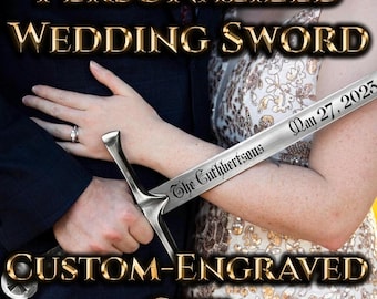 Personalized Medieval Sword, Custom Sword, Laser Engraved Medieval Sword, Gift for Him, Gift for Husband, Gift for Boyfriend, Bachelor Party