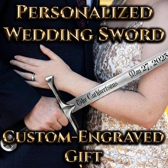Personalized Medieval Sword, Custom Sword, Laser Engraved Medieval Sword, Gift for Him, Gift for Husband, Gift for Boyfriend, Bachelor Party