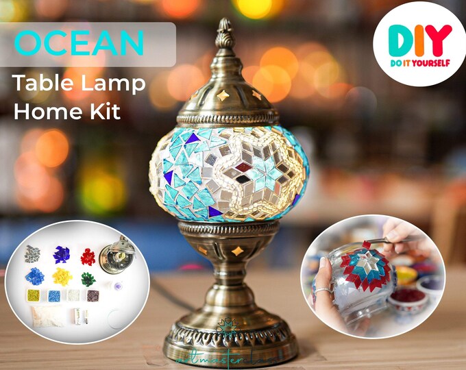 DIY Mosaic Lamp Making Kit Etsy