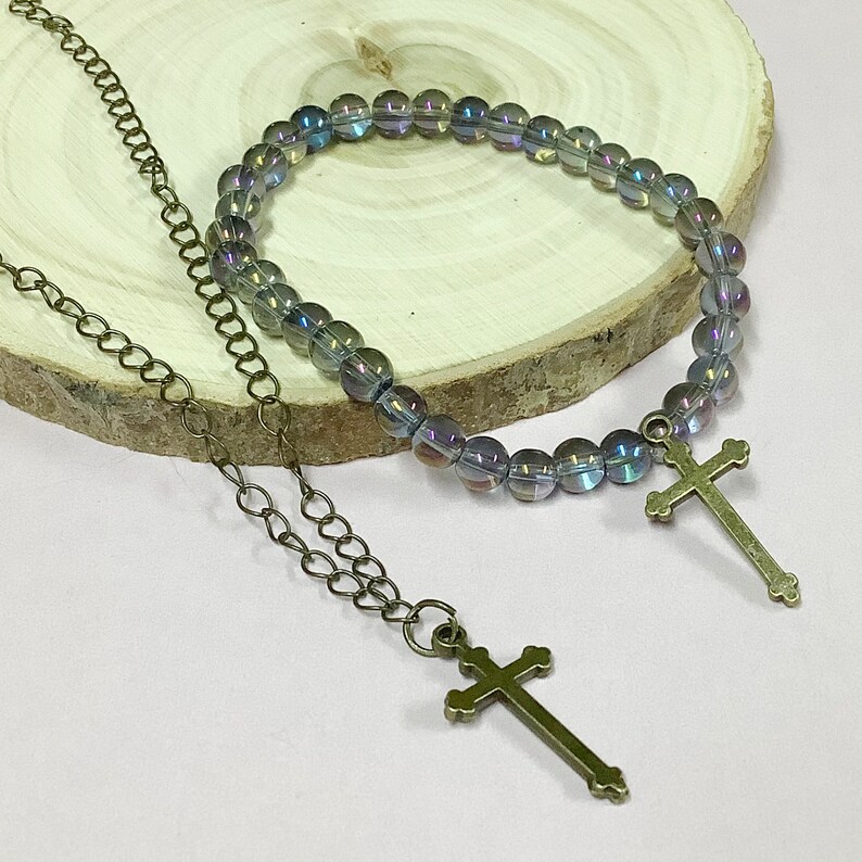 Silver Small Crosses Mini Cross Charms Beads Cross Pendants for Jewelry