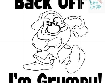 I'm Grumpy Back Off Color Vinyl Decal Sticker for Cars/Trucks I'm Grumpy Back Off Color Vinyl Decal Sticker for Cars/Trucks