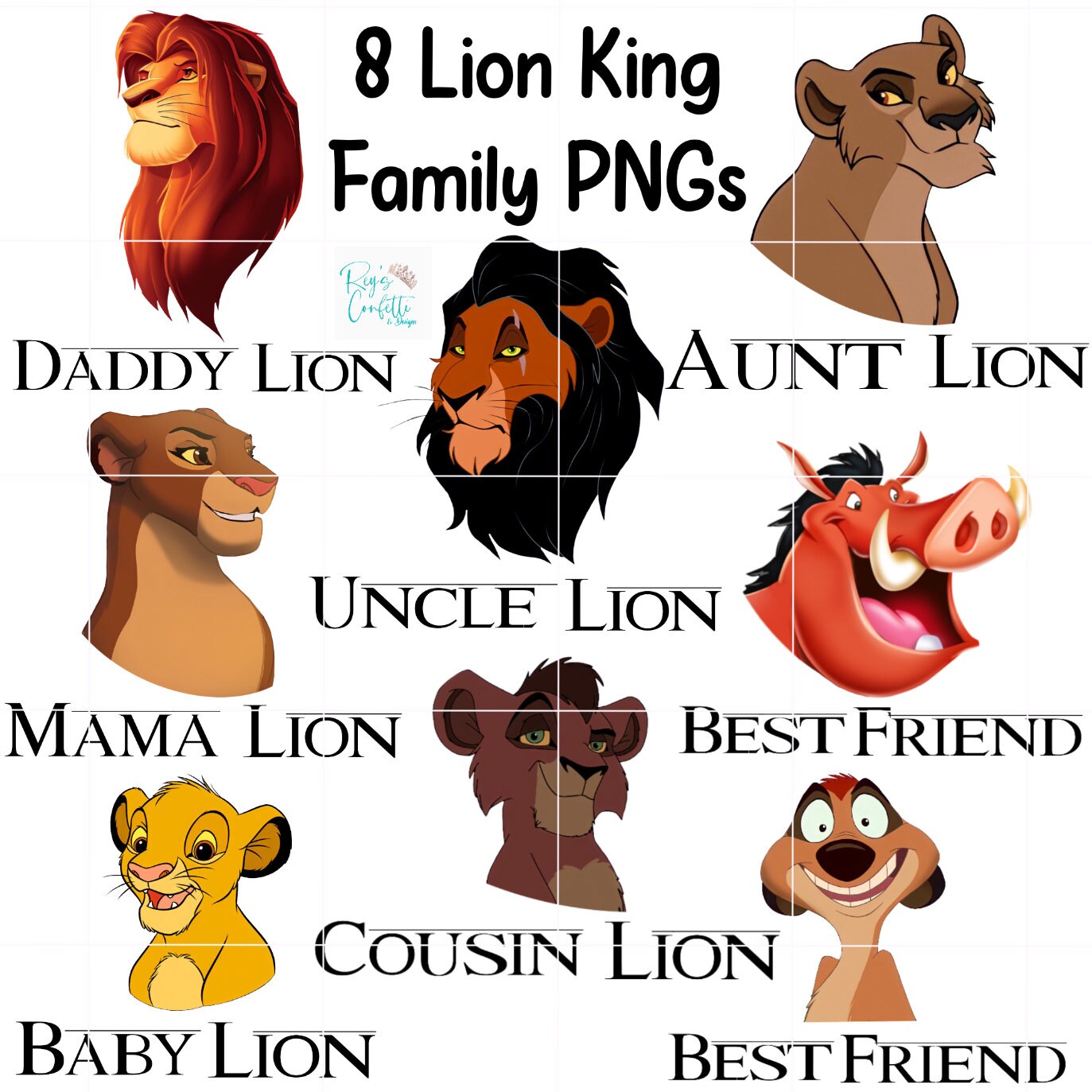 8 Lion King Family Pngs | Etsy