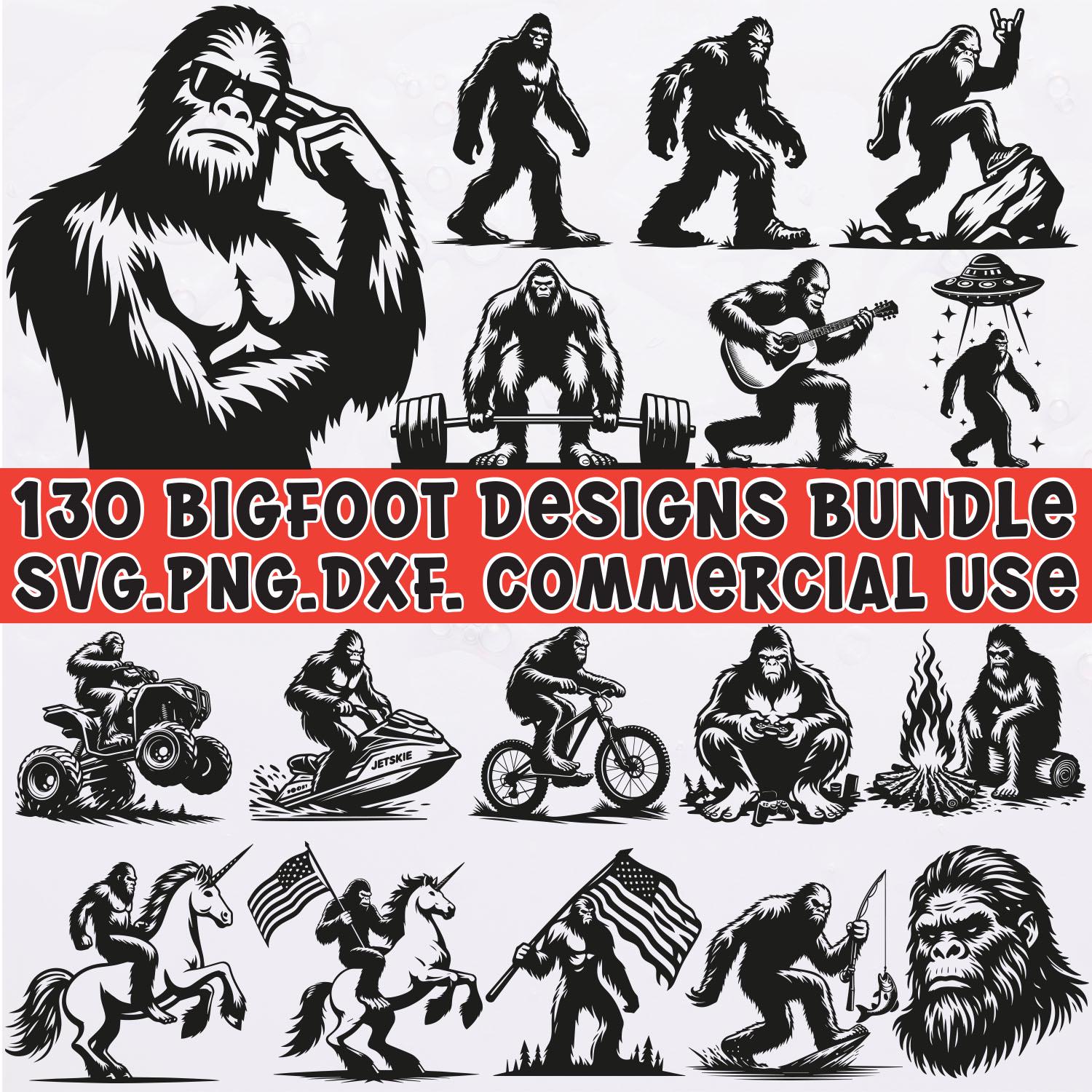 Bigfoot Sasquatch SVG PNG DXF Bundle for Cricut and Silhouette | Funny Bigfoot Clipart Designs for Shirts Mugs Stickers Signs