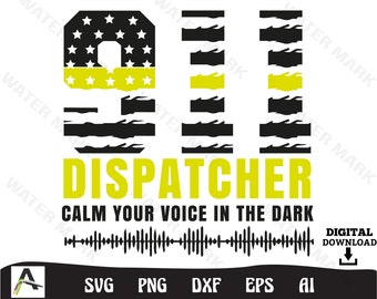 Dispatcher svg - 911 dispatcher calm your voicein the dark cut files instant digital download