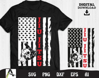 Jiu-Jitsu Svg - fajna artystyczna sylwetka flagi jiujitsu Martial Art Svg Sylwetka cyfrowa do pobrania