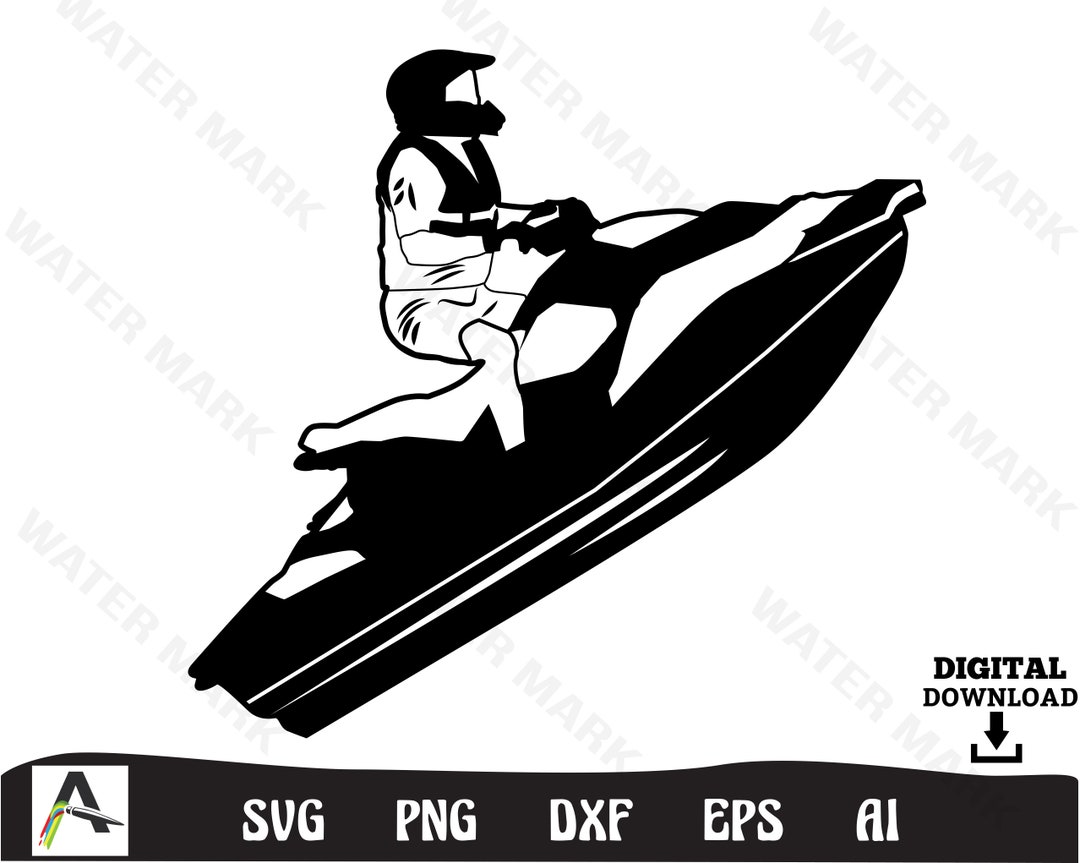 Jet Ski Svg File Silhouette Jet Ski Clipart Svg Files for Cricut