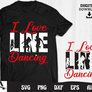 Line dancing svg - i love line dancing cut file instant digital download