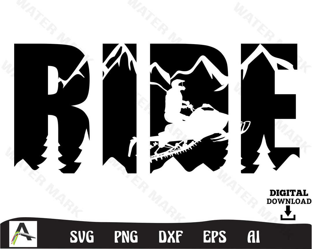 Snowmobile Svg - Cool Snowmobile Ride Silhouette Cut File Clipart ...