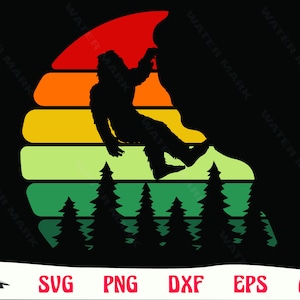 Rotsklimmen svg-bestand - cool bigfoot klimmer retro kunst bergbeklimmen svg silhouet clipart digitale download