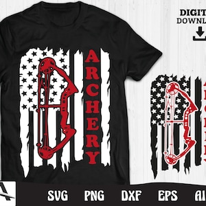 Archery American Flag SVG: Patriotic Art Cut File (Digital Download)