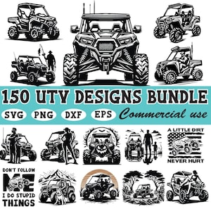 150 UTV Design Bundle for Cricut Silhouette – Off Road Side by Side ATV Clipart for Shirts, Decals & DIY Crafts best for fathers day gift