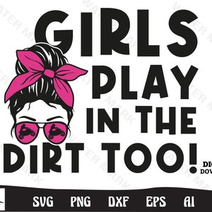 Atv quad bike svg files - girls play in the dirt too design for cricut  4wheels svg clipart instant digital download