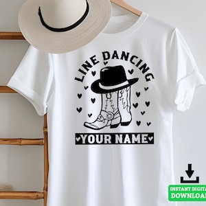personalized svg -  line dancing cut file instant digital download