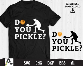 Pickleball svg - augurk je? clipart pickleball art silhouet png, svg, dxf digitale download