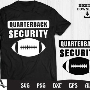 American Football SVG - quarterback security football cut files instant digital download