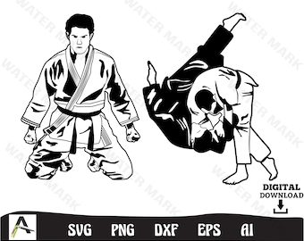 Jiu-Jitsu Silhouette SVG Bundle: Martial Arts (Digital Download)