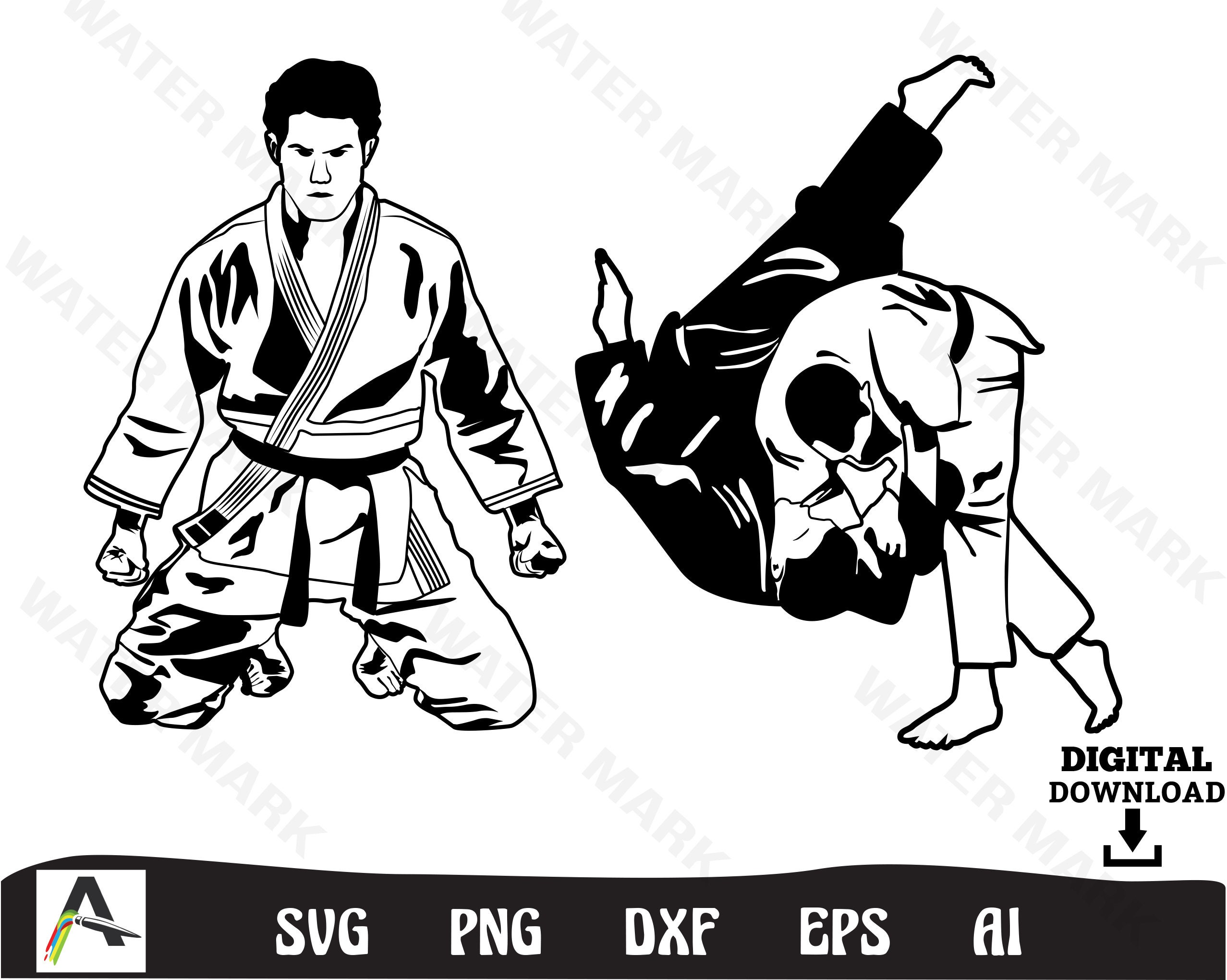 brazilian jiu jitsu clip art