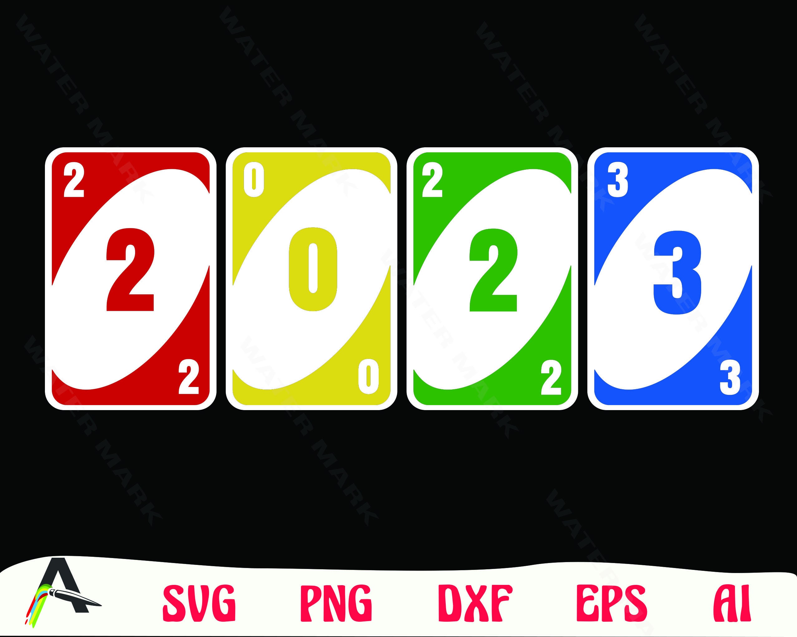 Uno Svg 2023 Uno Designs Uno Game Card Art Cut File Instant Etsy