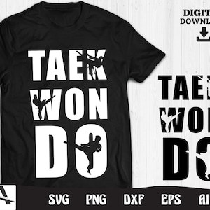 Taekwondo svg - cool taekwondo silhouette art black belt martial arts silhouette cricut clipart digitale download gratis voor commercieel gebruik
