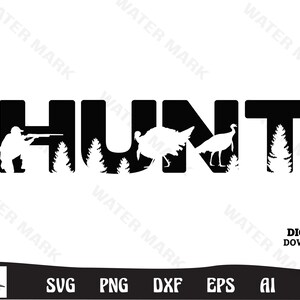 Truthahn-Svg-Datei - Jagd Silhouette künstlerischen Türkei Jäger digitaler Download