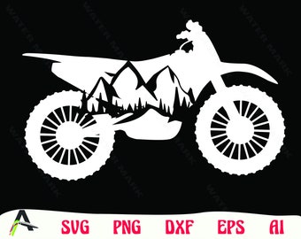 Dirt bike svg - cool motocross silhouette mountain motocross svg fichier coupé cricut téléchargement numérique