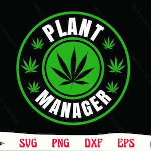archivo svg de hierba - cool art plant manager cannabis svg archivo de corte descarga digital instantánea