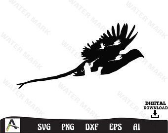 Fasanjakt SVG: Silhuett Clipart (digital nedladdning)