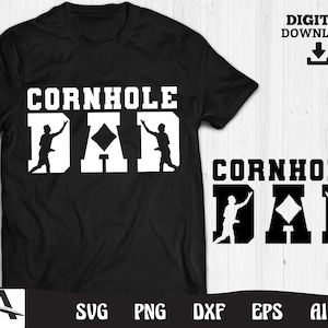 Cornhole svg bestanden - cool cornhole dad silhouet cornhole clipart digitale download commercieel gebruik