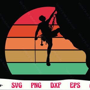 Rock climbing svg file - rock climbing retro style design for cricut cut file mountain climbing svg silhouette clipart digital download