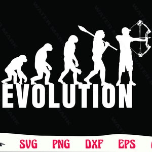 Funny Archery Evolution SVG Design: Cricut, Silhouette (Digital Download)