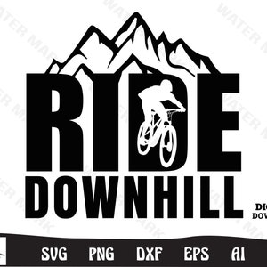 Mountainbike svg - Fahrt bergab Radfahren svg Clipart sofortiger digitaler download