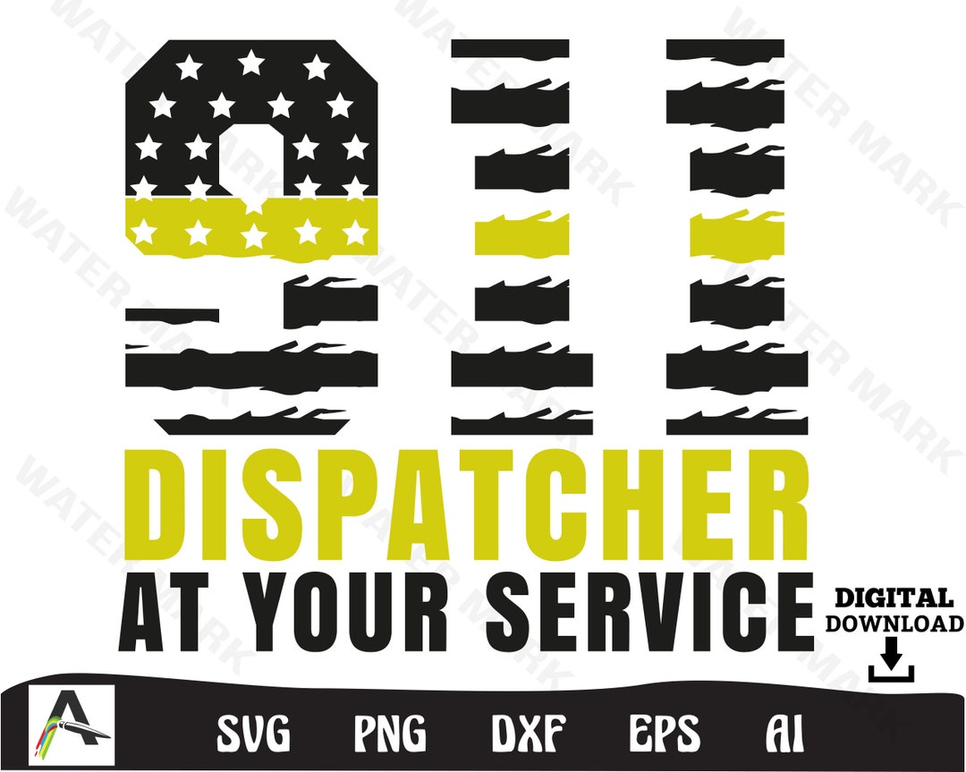 Dispatcher Svg - 911 Dispatcher at Your Service Cut Files Instant ...